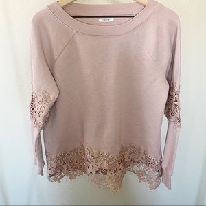 Maurices Lace Detail Crewneck Sweatshirt